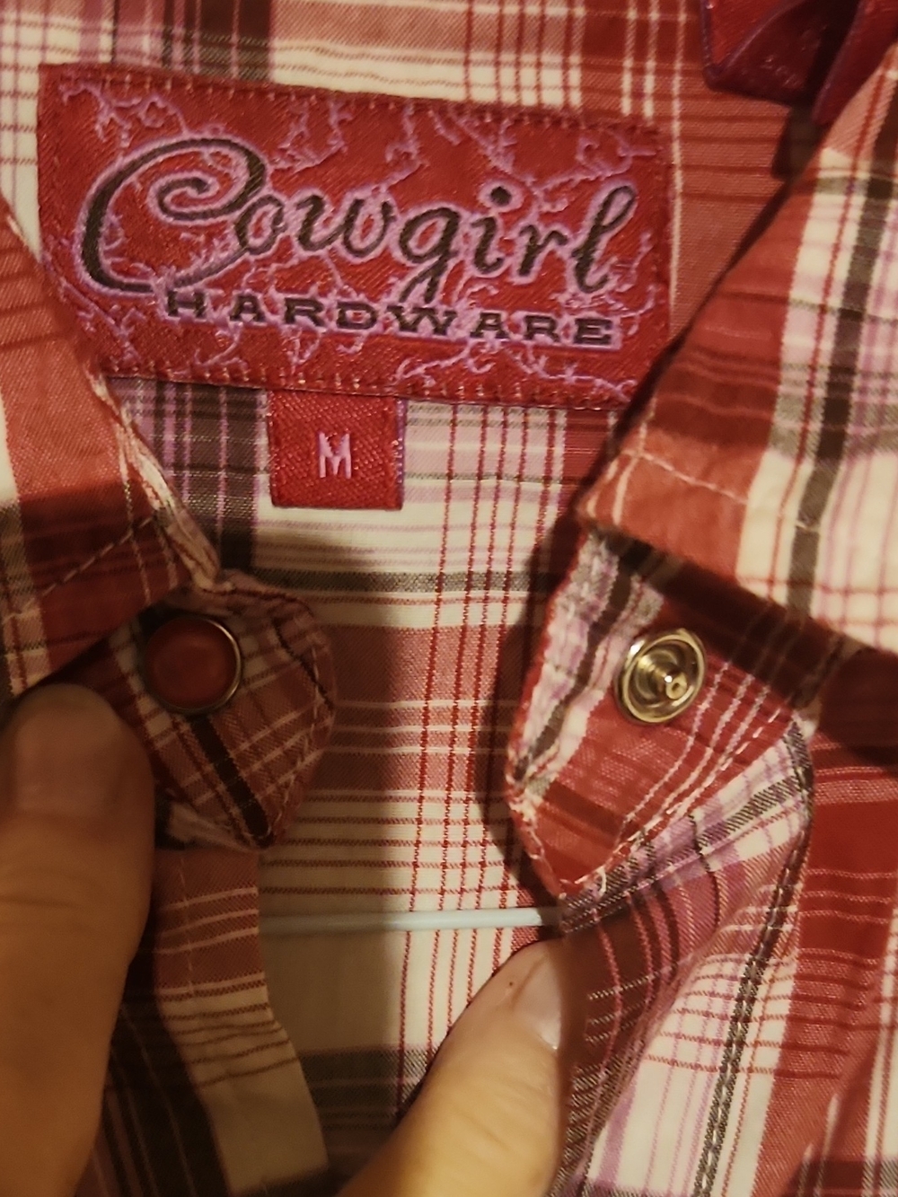 Cowgirl Hardware Women's Red Plaid Button-Down Shirt